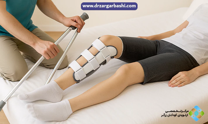 استفاده از آتل و محافظ بعد از جراحی پای پرانتزی